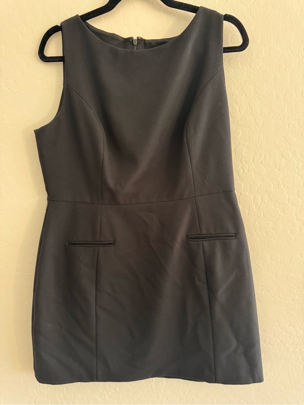 French Connection Black Sleeveless Mini Sheath Dress